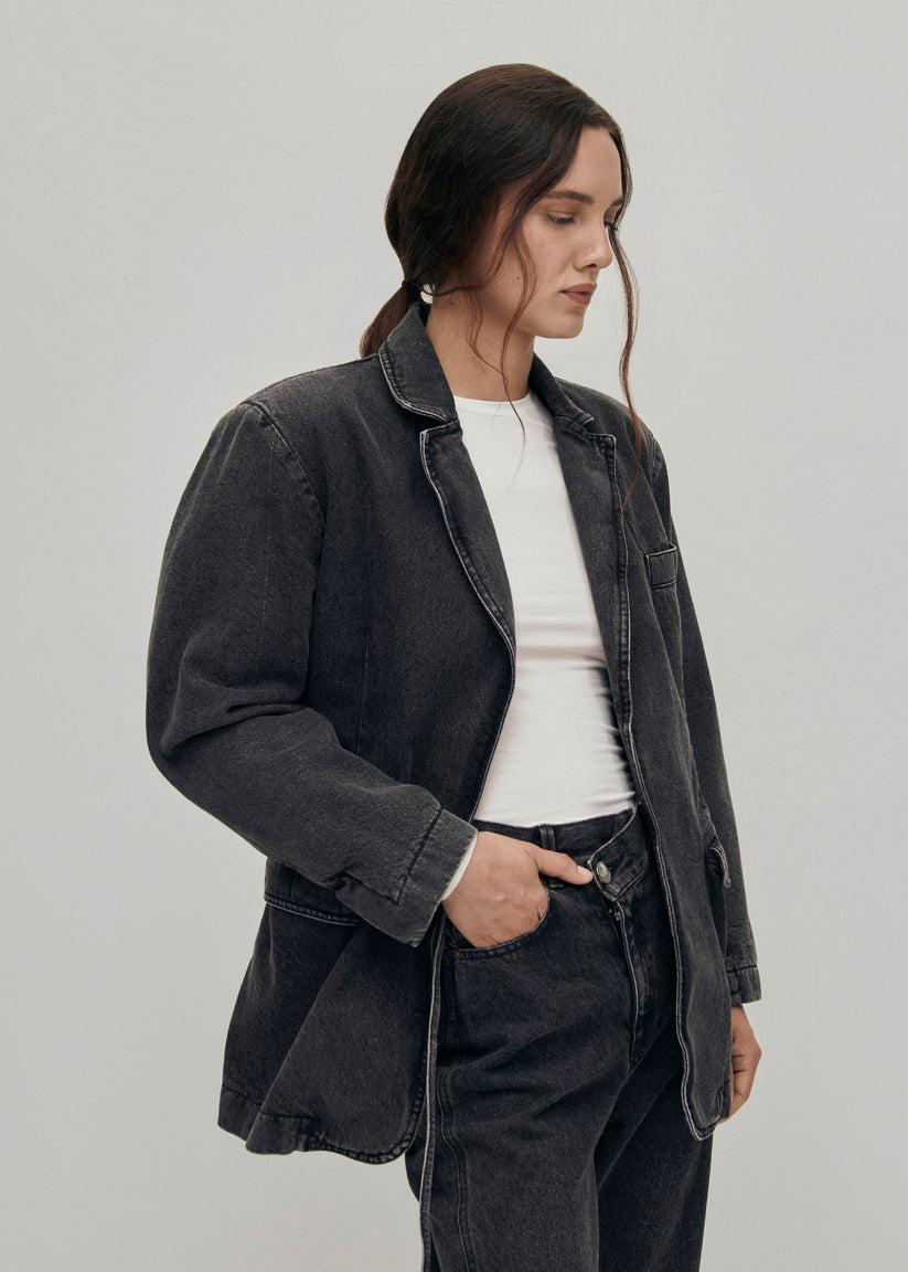 Alohas Sandra Blazer Vaquera Negra