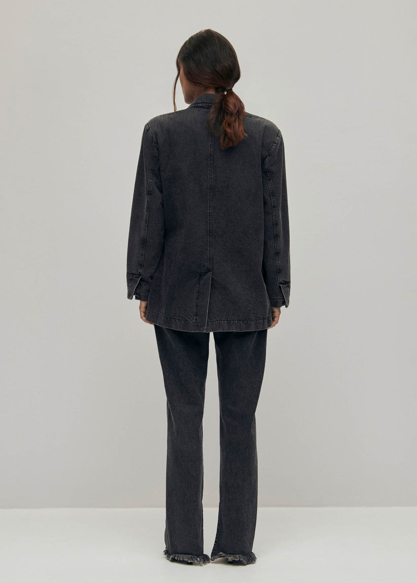 Alohas Sandra Blazer Vaquera Negra