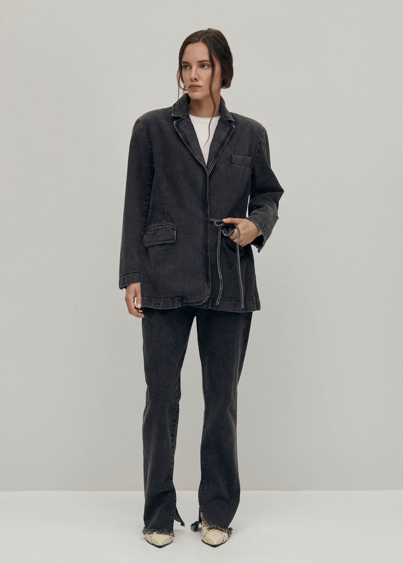 Alohas Sandra Blazer Vaquera Negra