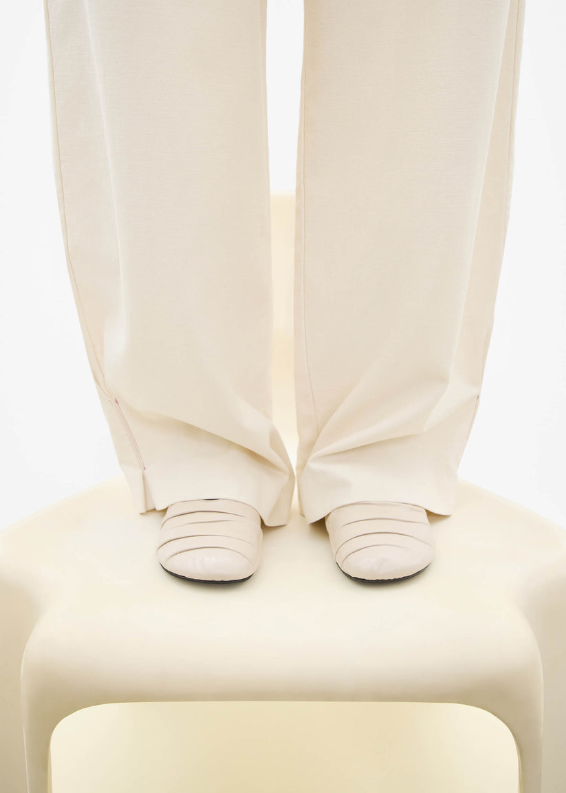 Alohas Shay Bailarinas De Cuero Color Crema