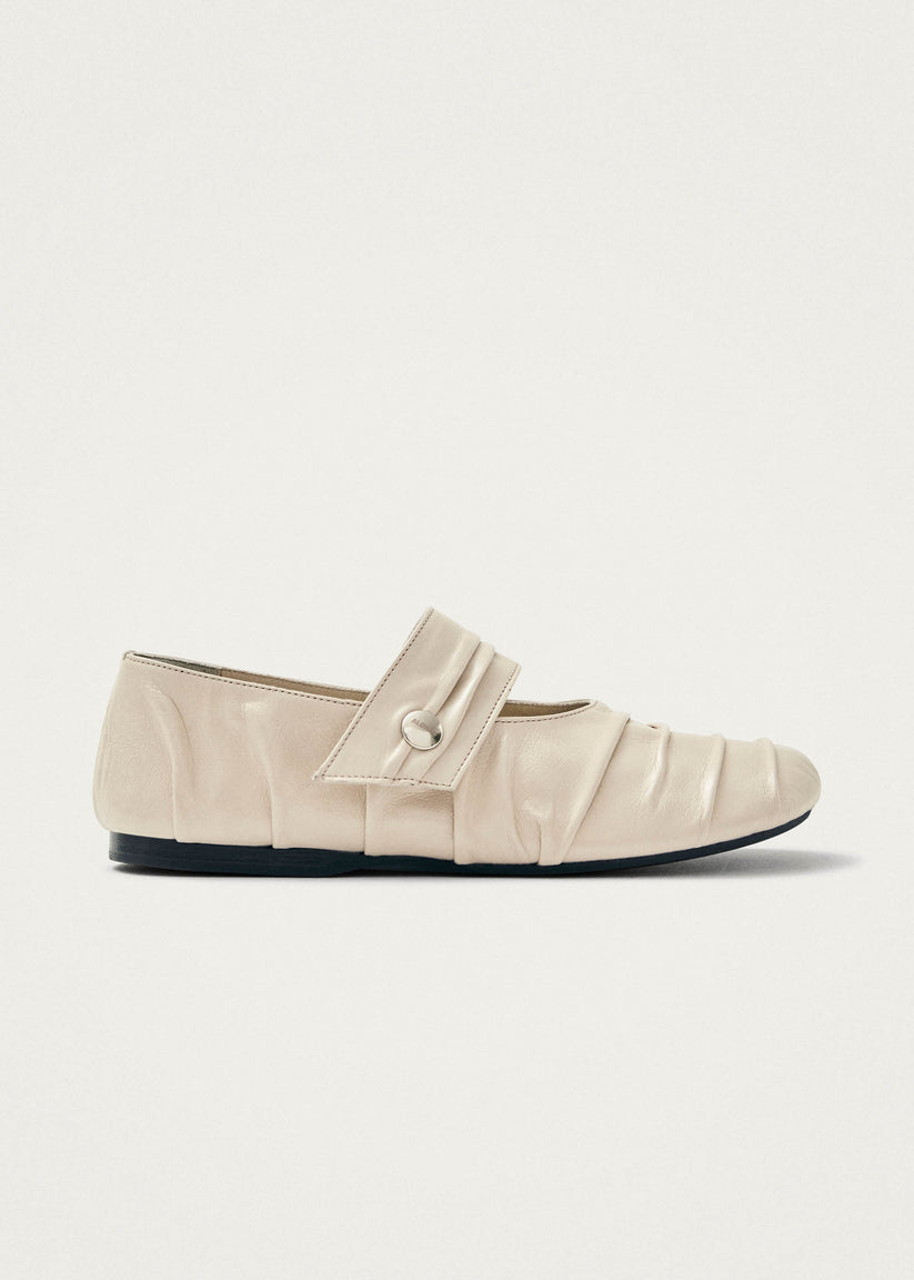 Alohas Shay Bailarinas de Cuero Color Crema