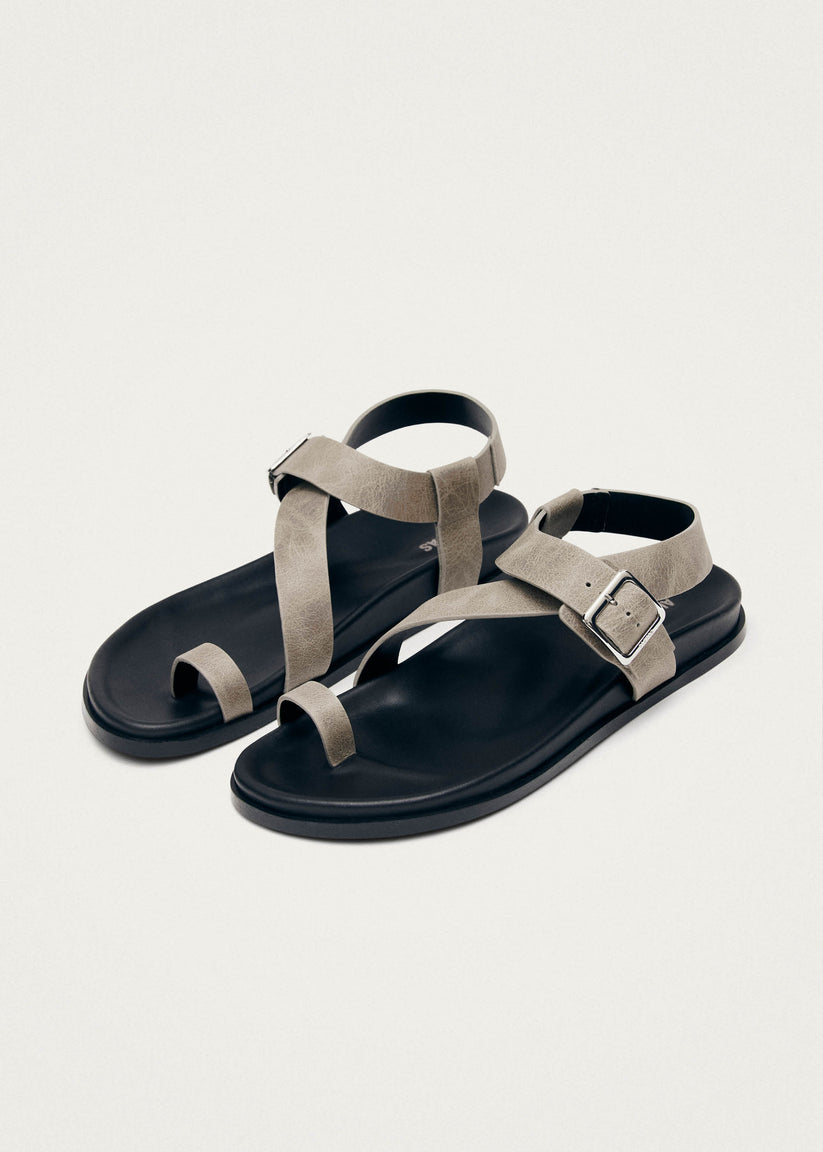 Alohas Siren Vintage Sandalias De Cuero Gris