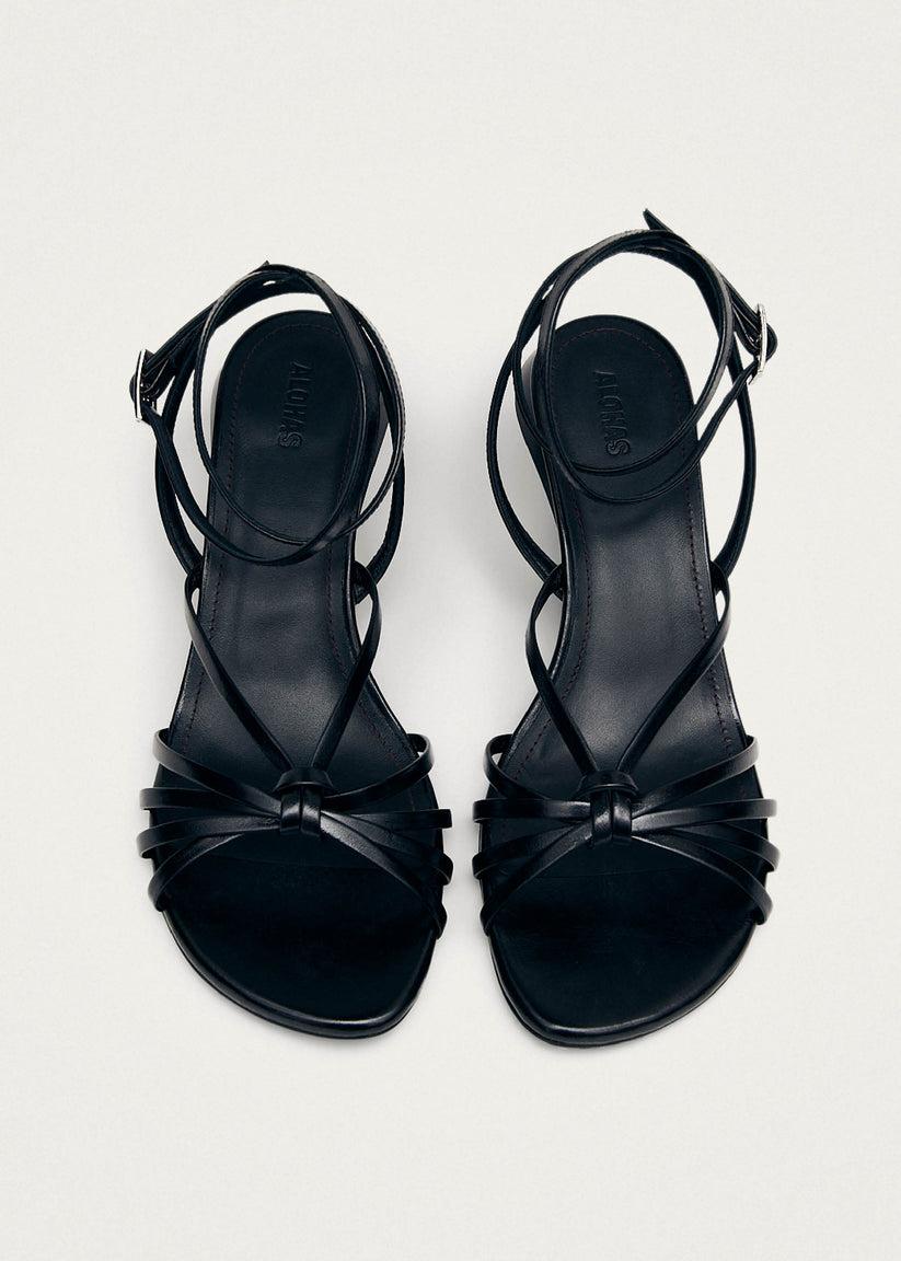 Alohas Soleia Sandalias De Cuero Negro