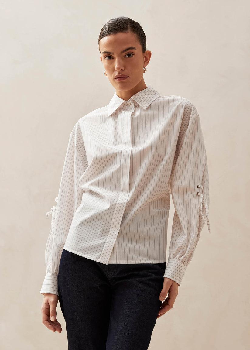 Alohas Sugar Red Thin Stripes Shirt