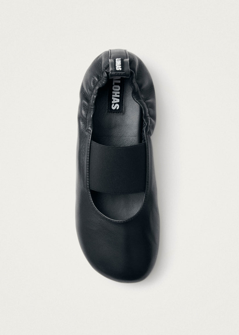 Alohas Sutton Bailarinas De Cuero Negro