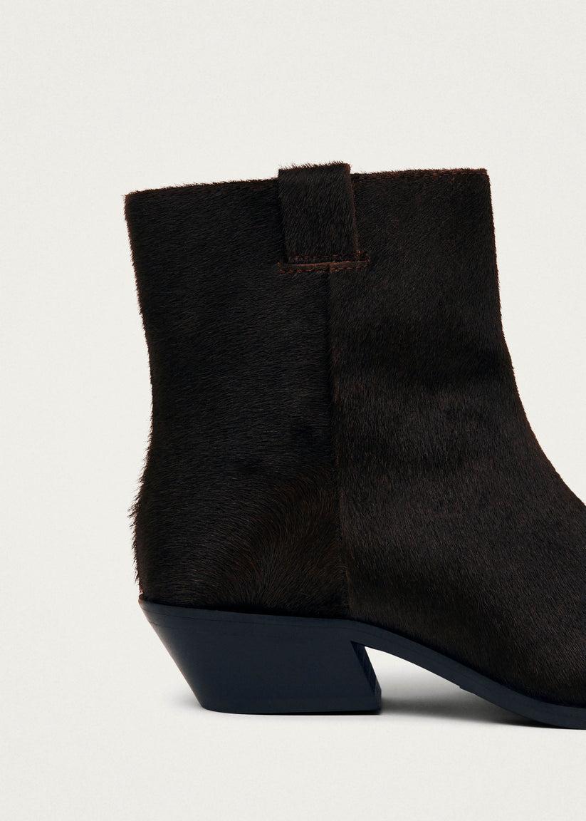 Alohas Syd Botines De Cuero Marrón Oscuro Suave