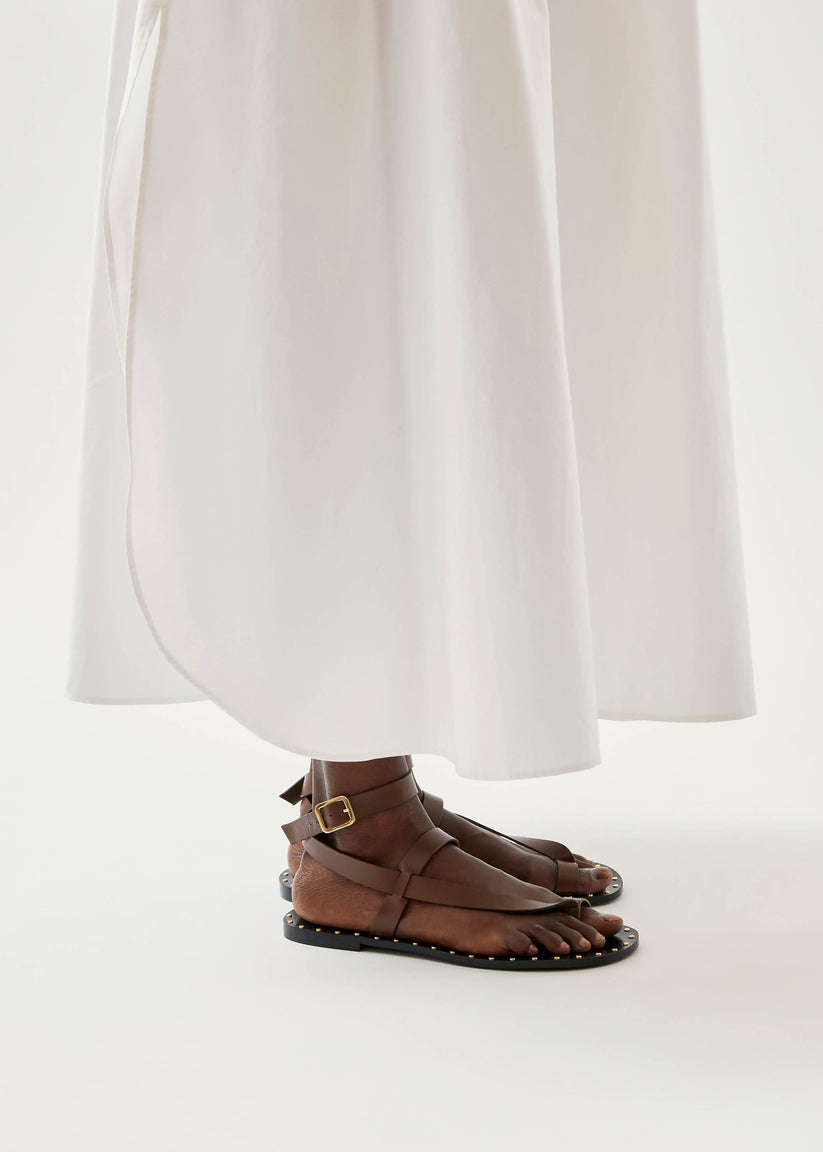 Alohas Tallula Brown Leather Sandals