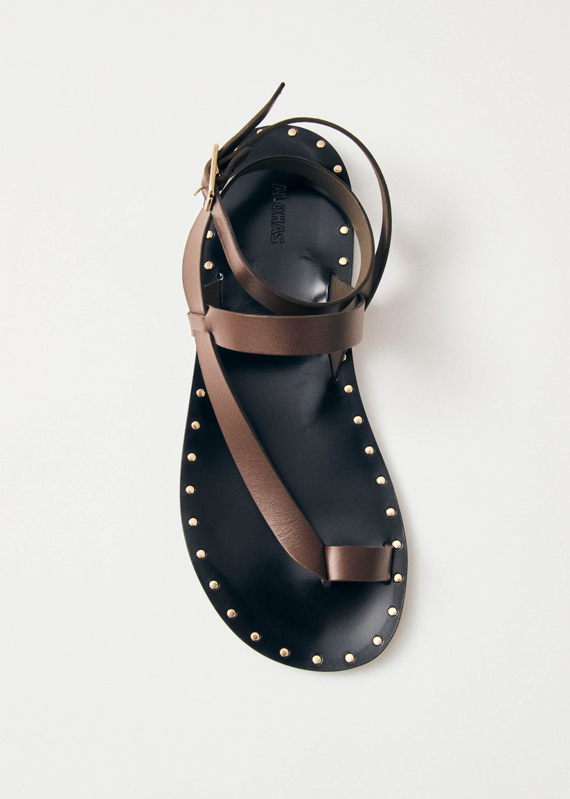 Alohas Tallula Brown Leather Sandals