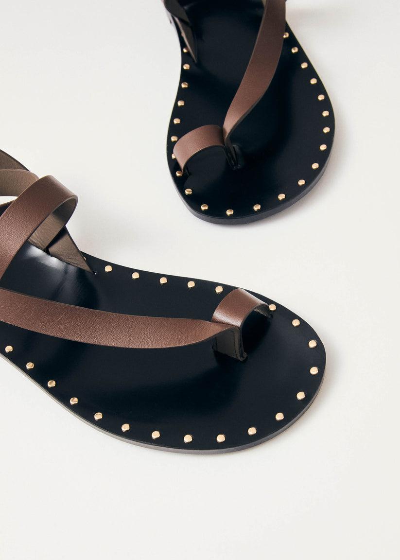 Alohas Tallula Brown Leather Sandals