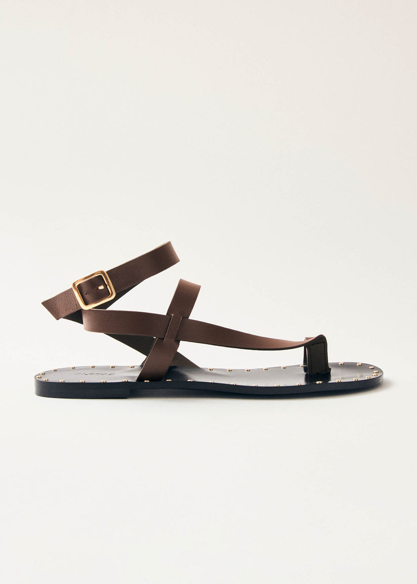 Alohas Tallula Brown Leather Sandals