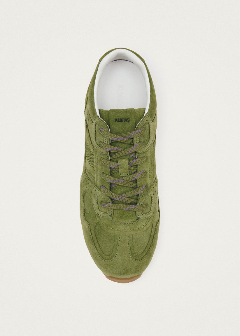 Alohas Tb.56 Suede Zapatillas De Cuero Verde