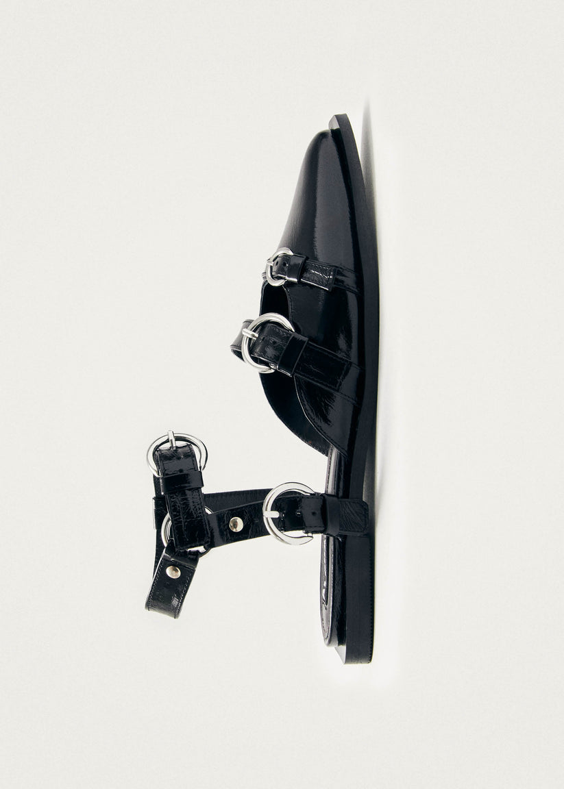 Alohas Thalara Onix Bailarinas De Cuero Negro