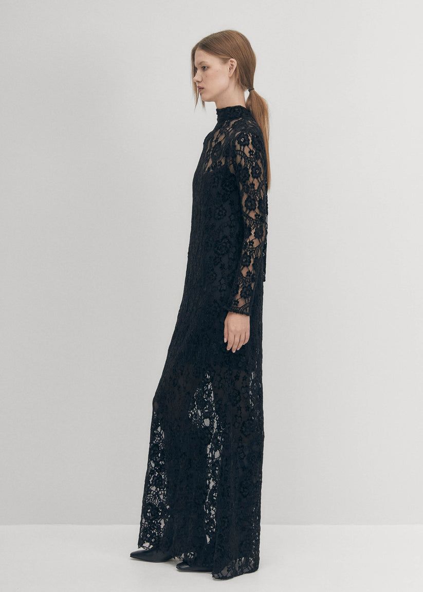 Alohas Tiban Lace Vestido Negro