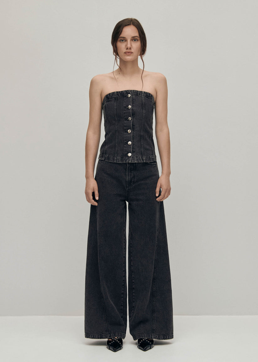 Alohas Troyes Top Vaquero Negro