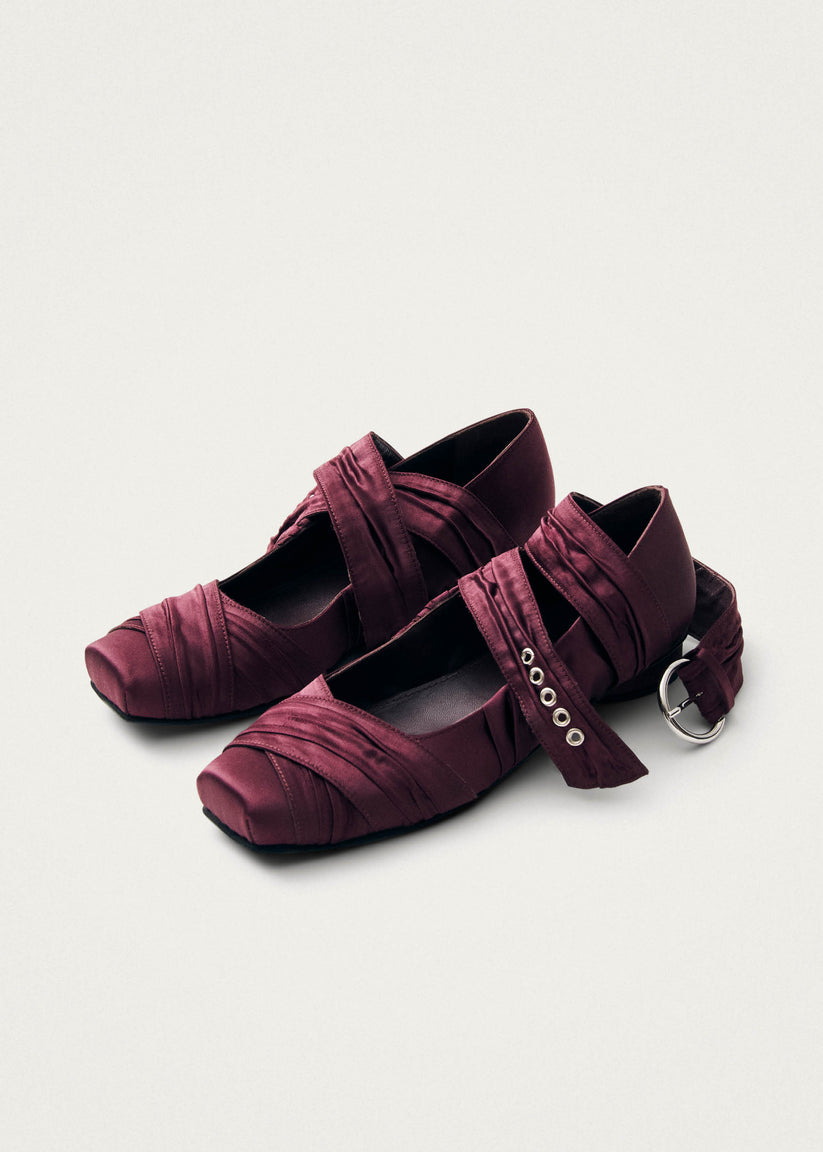 Alohas Volant Silky Bailarinas Burdeos