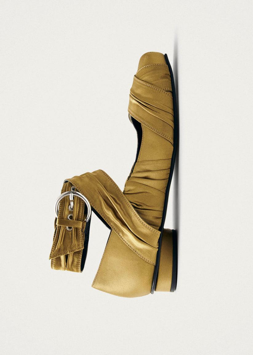 Alohas Volant Silky Bailarinas Color Dorado Oscuro