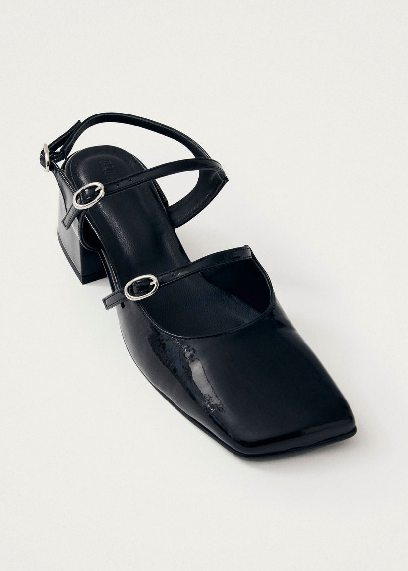 Alohas Withnee Onix Tacones De Cuero Negro