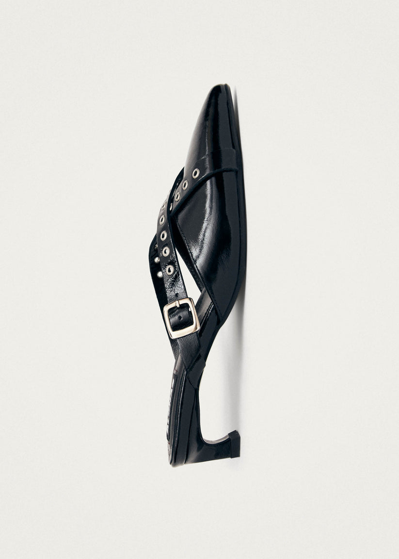 Alohas Zyra Onix Mules De Cuero Negros