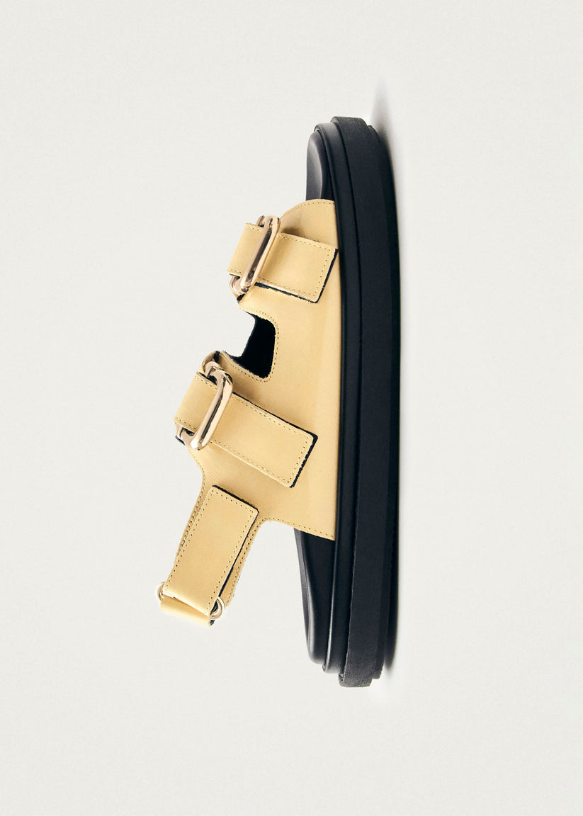 Alohas Harper Onix Sandalias De Cuero Color Vainilla