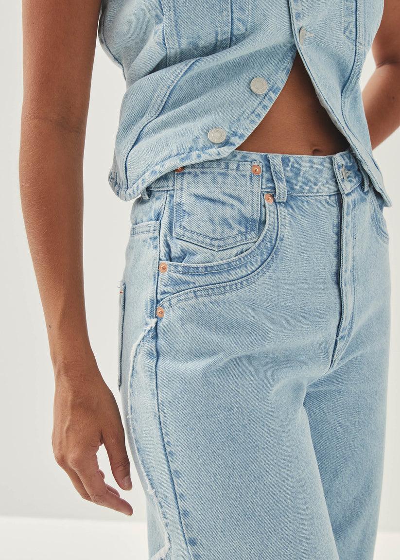 Alohas Lorenza Pantalones De Tejido Vaquero Color Azul Claro