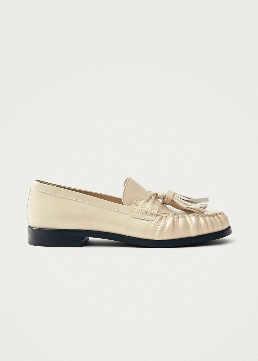 Alohas Marietta Onix Mocasines de Cuero Color Crema