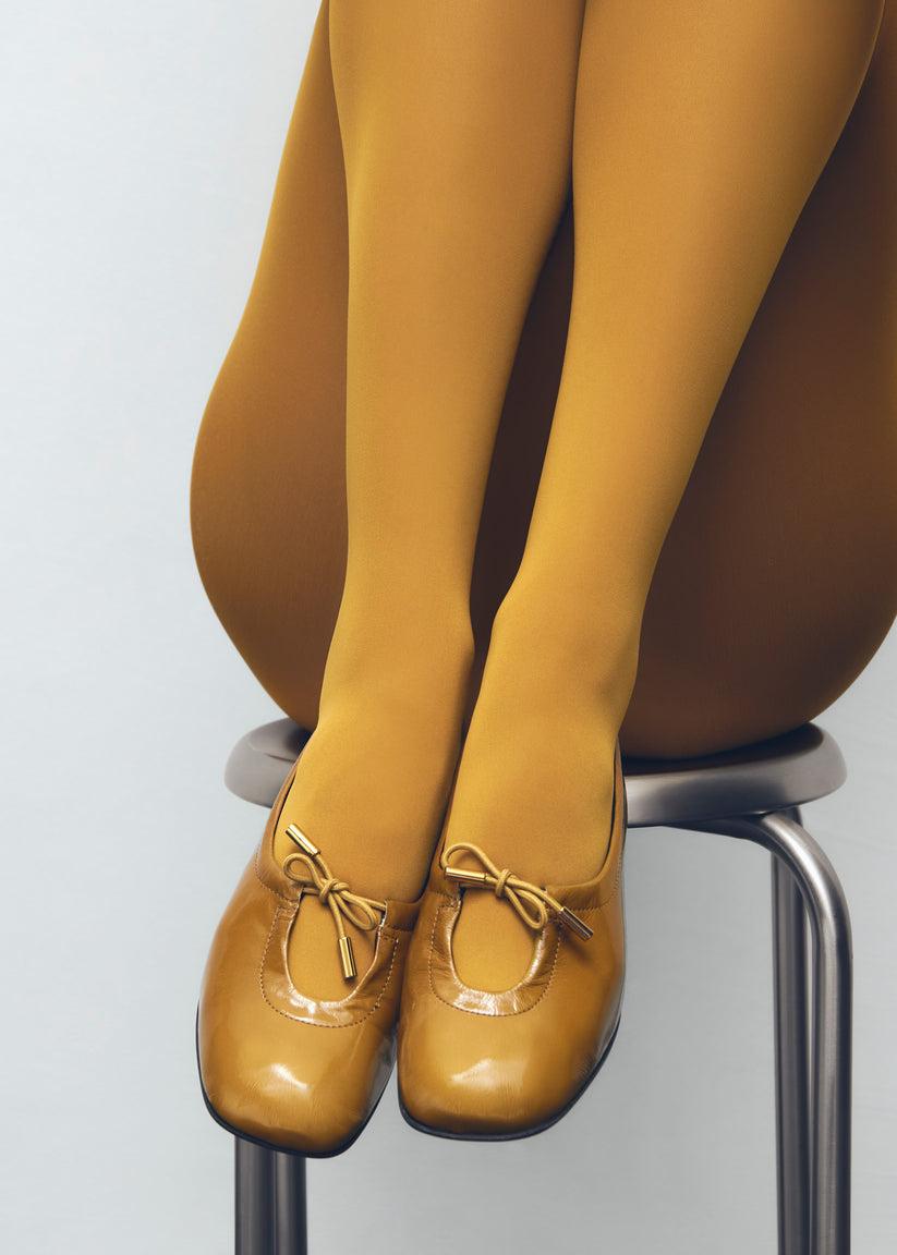 Alohas Rosalind Onix Bailarinas De Cuero Color Caramelo