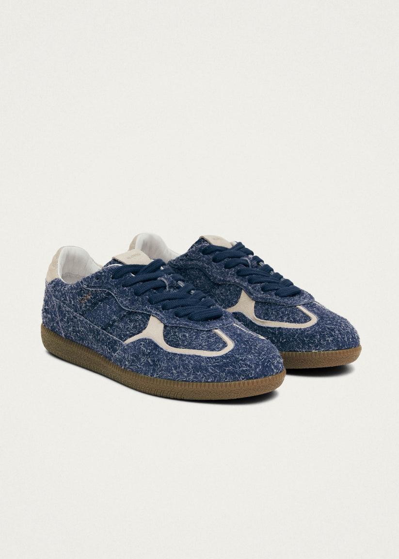 Alohas Tb.490 Rife Suede Fuzzy Zapatillas De Cuero Azul