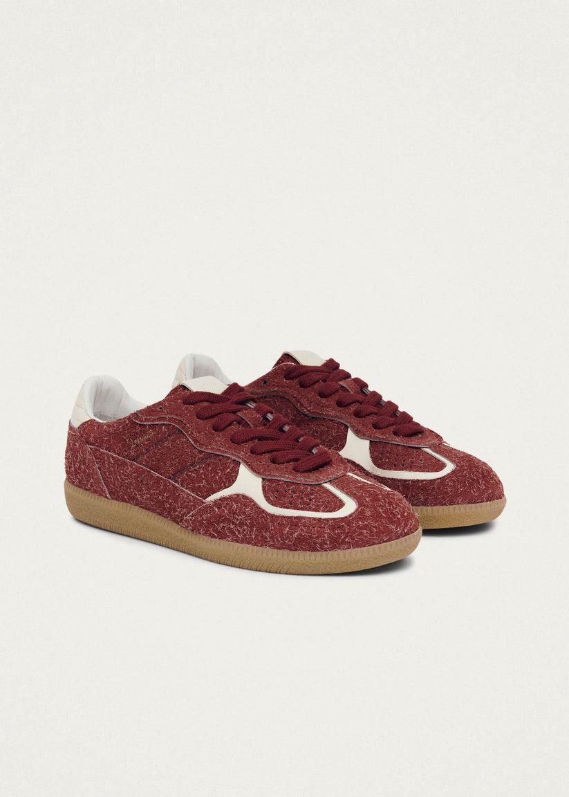 Alohas Tb.490 Rife Suede Fuzzy Zapatillas De Cuero Rojo