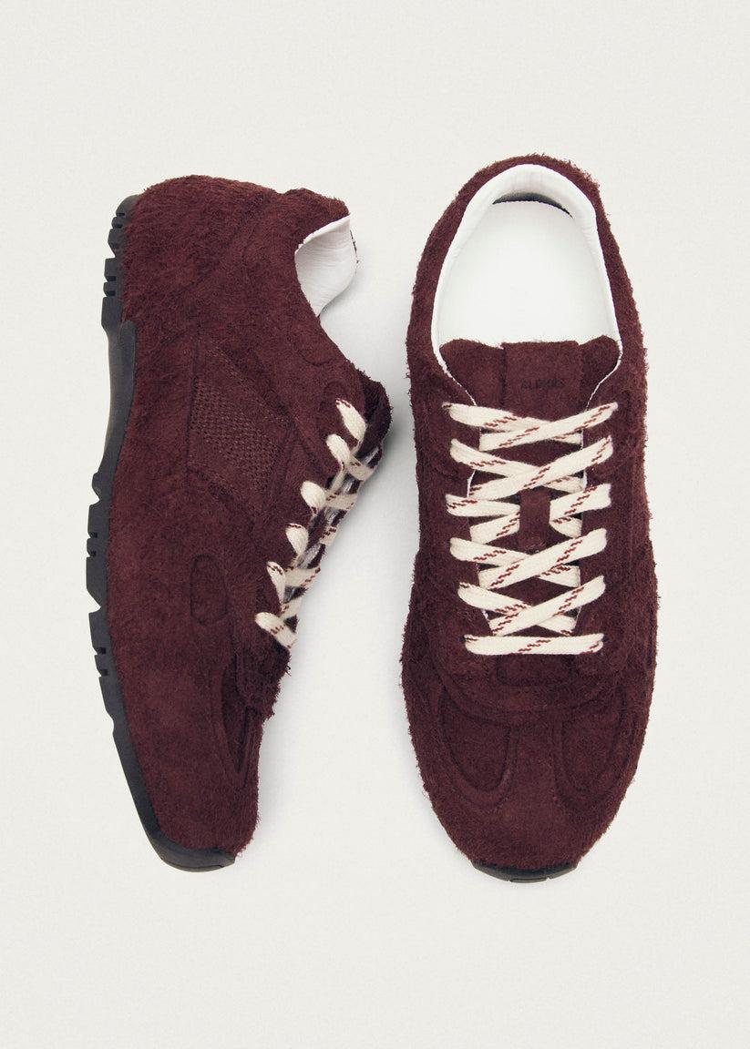Alohas Tb.56 Suede Fuzzy Zapatillas De Cuero Burdeos