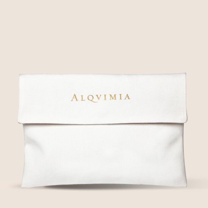Alqvimia Neceser blanco de algodón orgánico