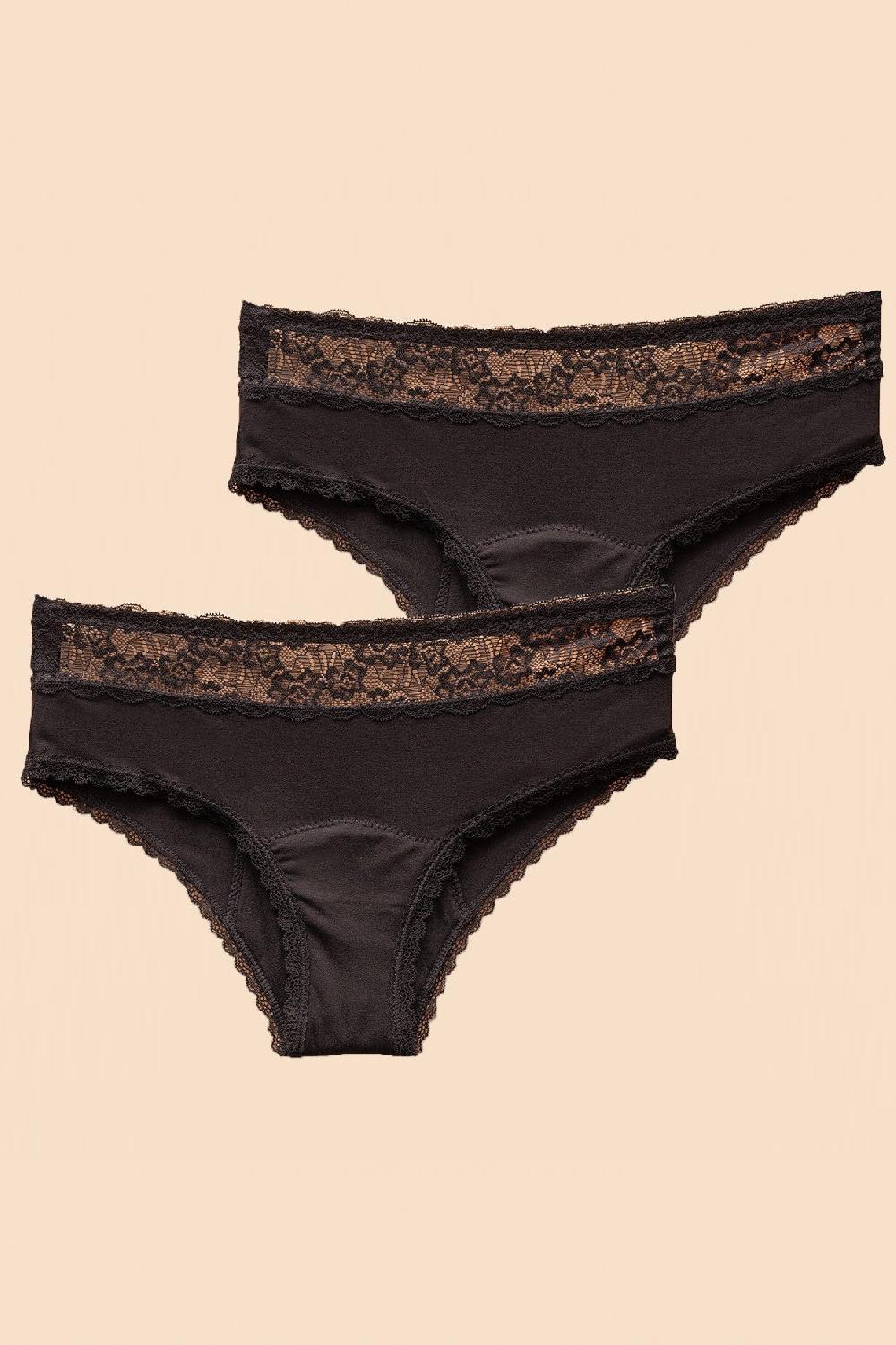 Anaissa 2 Bragas Menstruales Reutilizables De Algodón Flujo Abundante Weekly