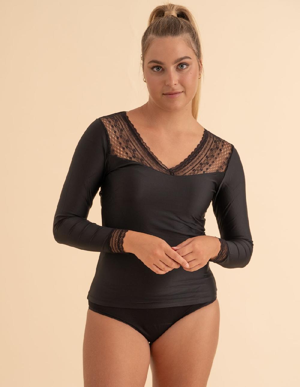 Anaissa Camiseta Con Encaje Claire