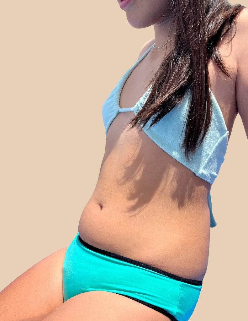 Anaissa Bikini Menstrual Celine- Traje de Baño Menstrual para Adolescente y Niñas - Absorción Moderada - Anti Fugas Anti Olor Tejido Impermeable