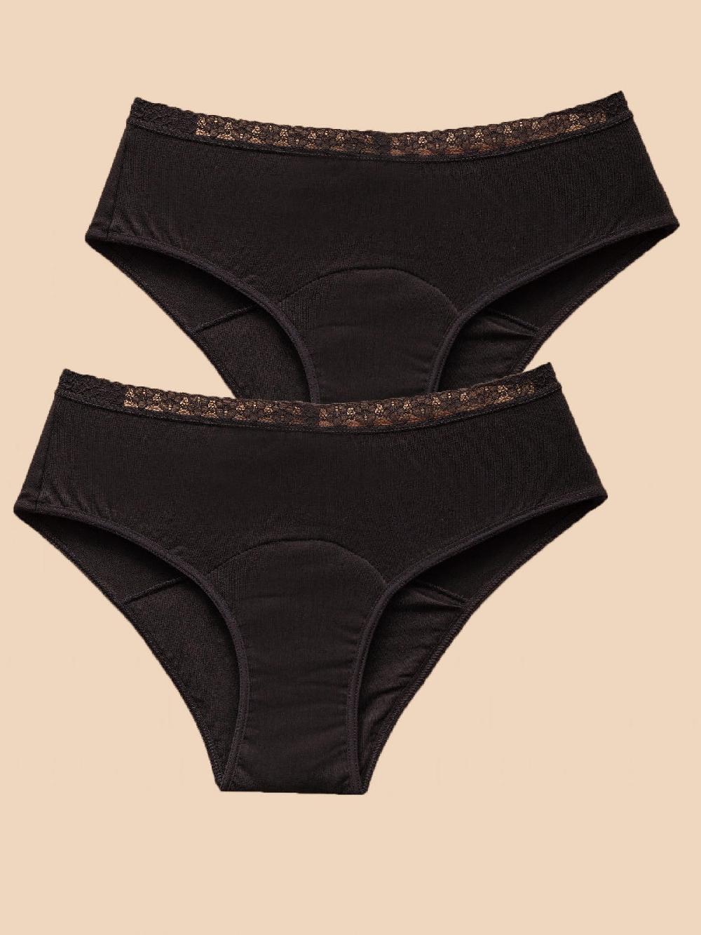 Anaissa Pack 2 Bragas Menstruales De Algodón Flujo Ligero A Moderado Chantell