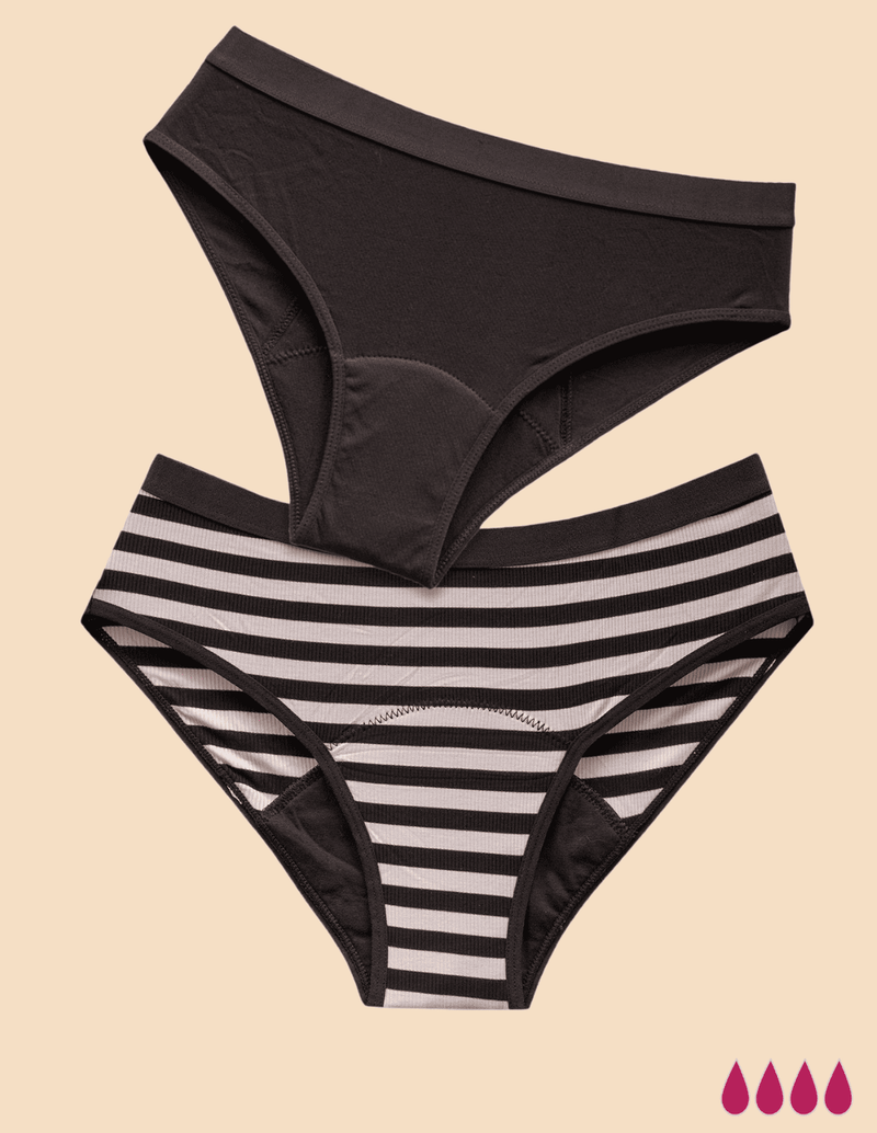 Anaissa Pack 2 bragas menstruales flujo abundante para adolescentes Bianca