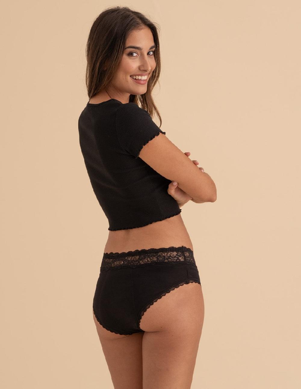 Anaissa Pack 4 Bragas Menstruales Reutilizables Y Ecológicas De Algodón Flujo Abundante Weekly