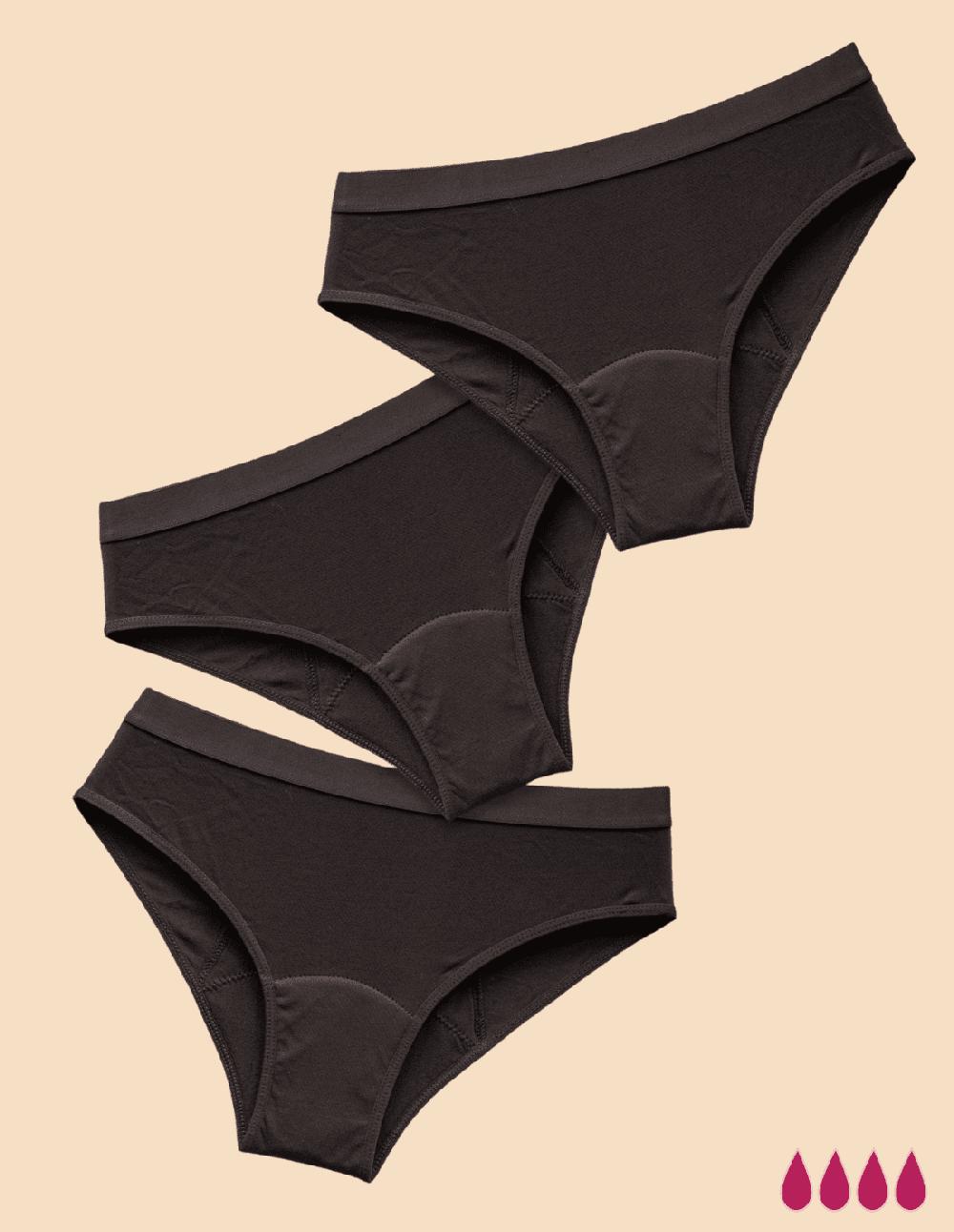 Anaissa Pack 6 Bragas Menstruales De Algodón Para Flujo Abundante Boston