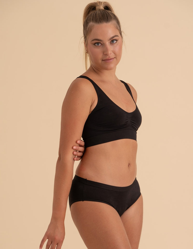 Anaissa Pack 6 Bragas menstruales de algodón para flujo abundante Boston