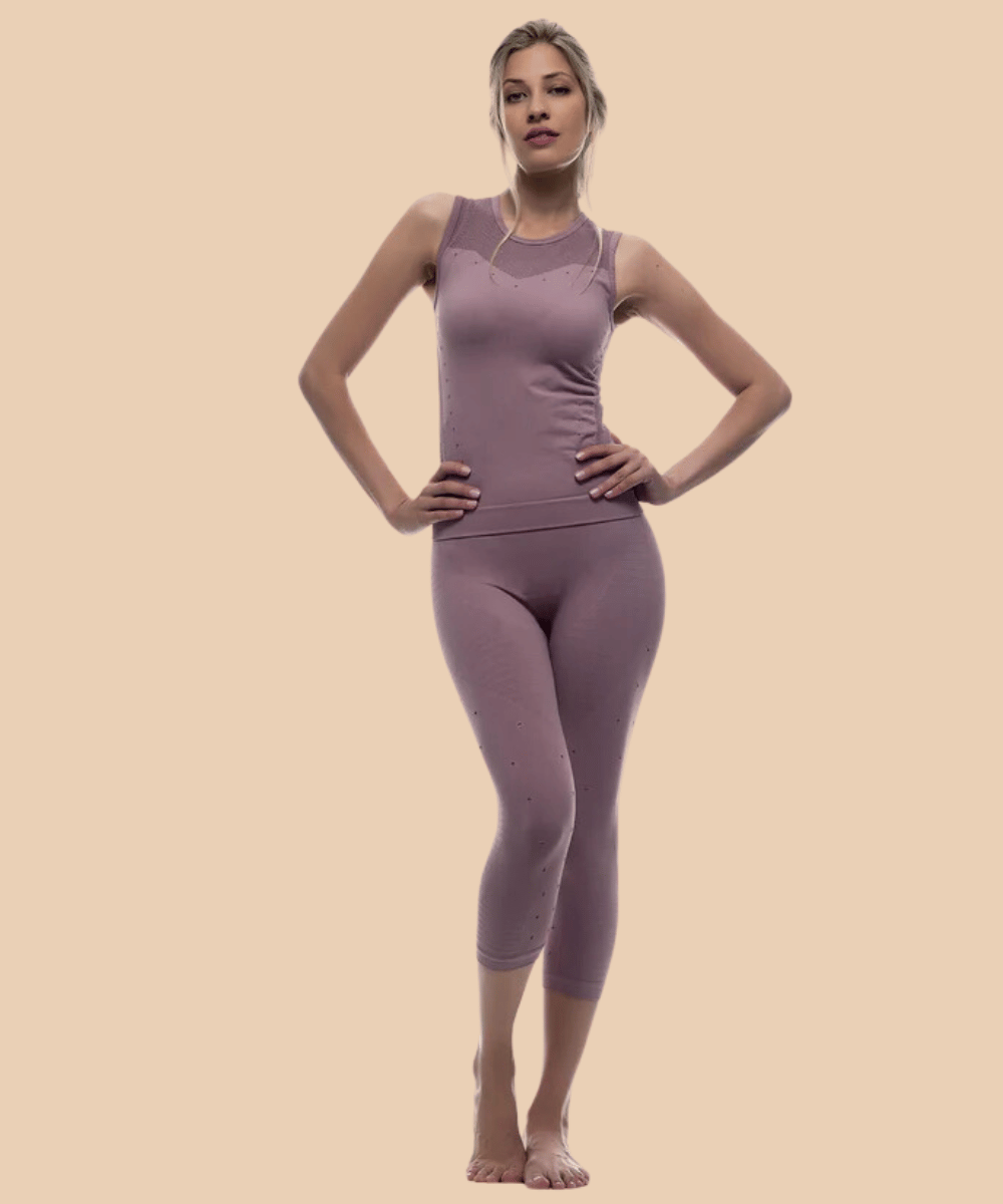 Anaissa Set: Legging Y Camiseta Deportiva Moldeadora Con Fibra Emana Namasté