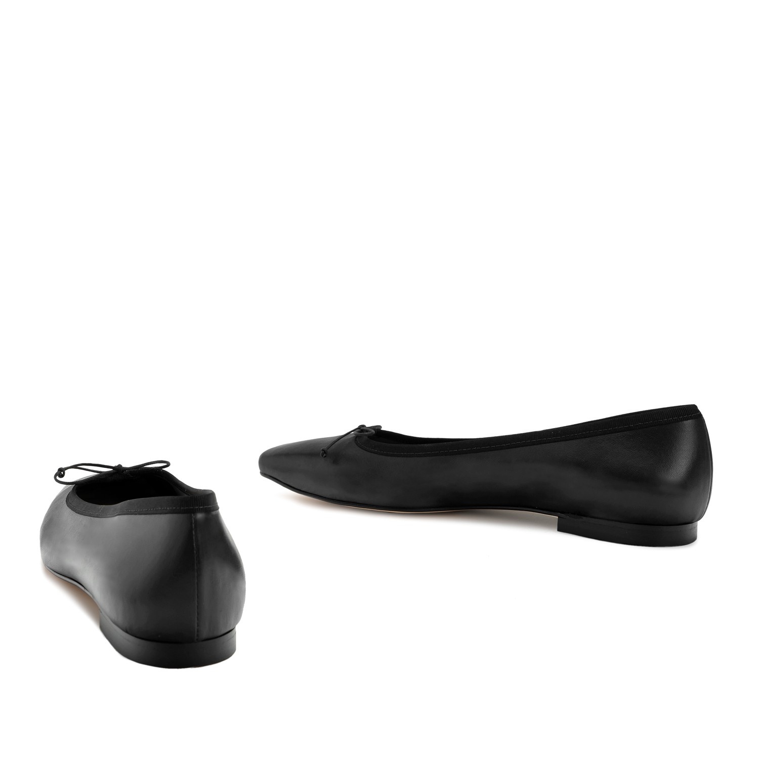 Andres Machado Bailarina Plana En Piel Negra