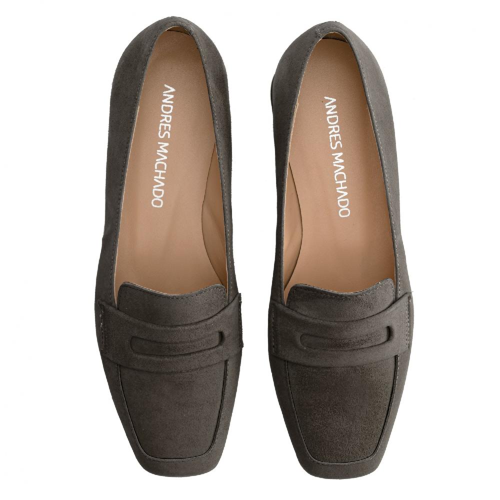 Andres Machado Mocasín Ante Gris