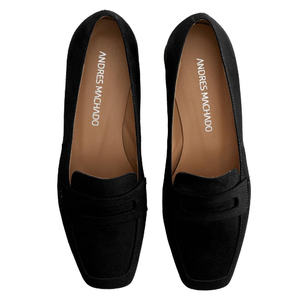 Andres Machado Mocasín Ante Negro