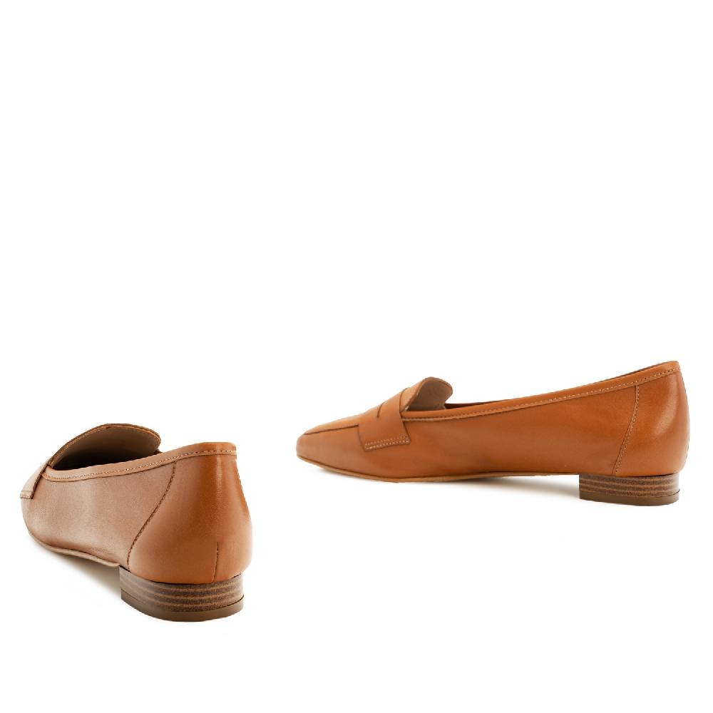 Andres Machado Mocasín Antifaz En Piel Marrón