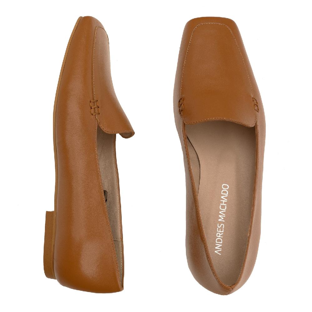 Andres Machado Mocasín En Piel De Color Marrón