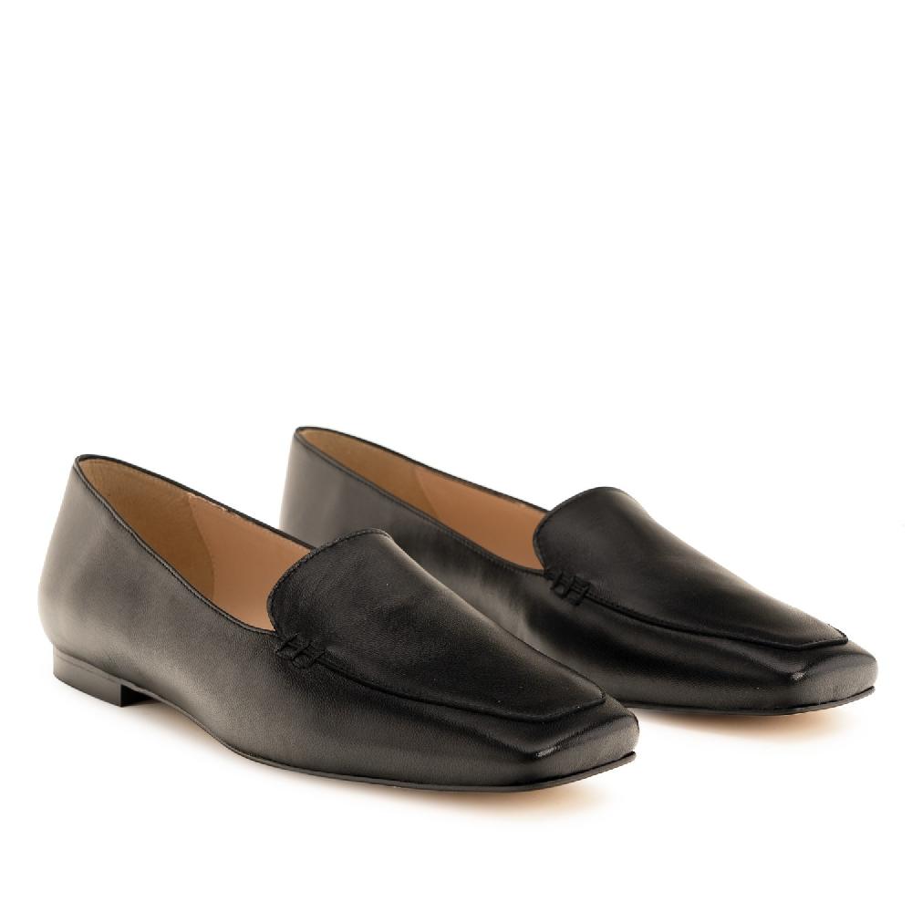 Andres machado Mocasín en piel de color negro