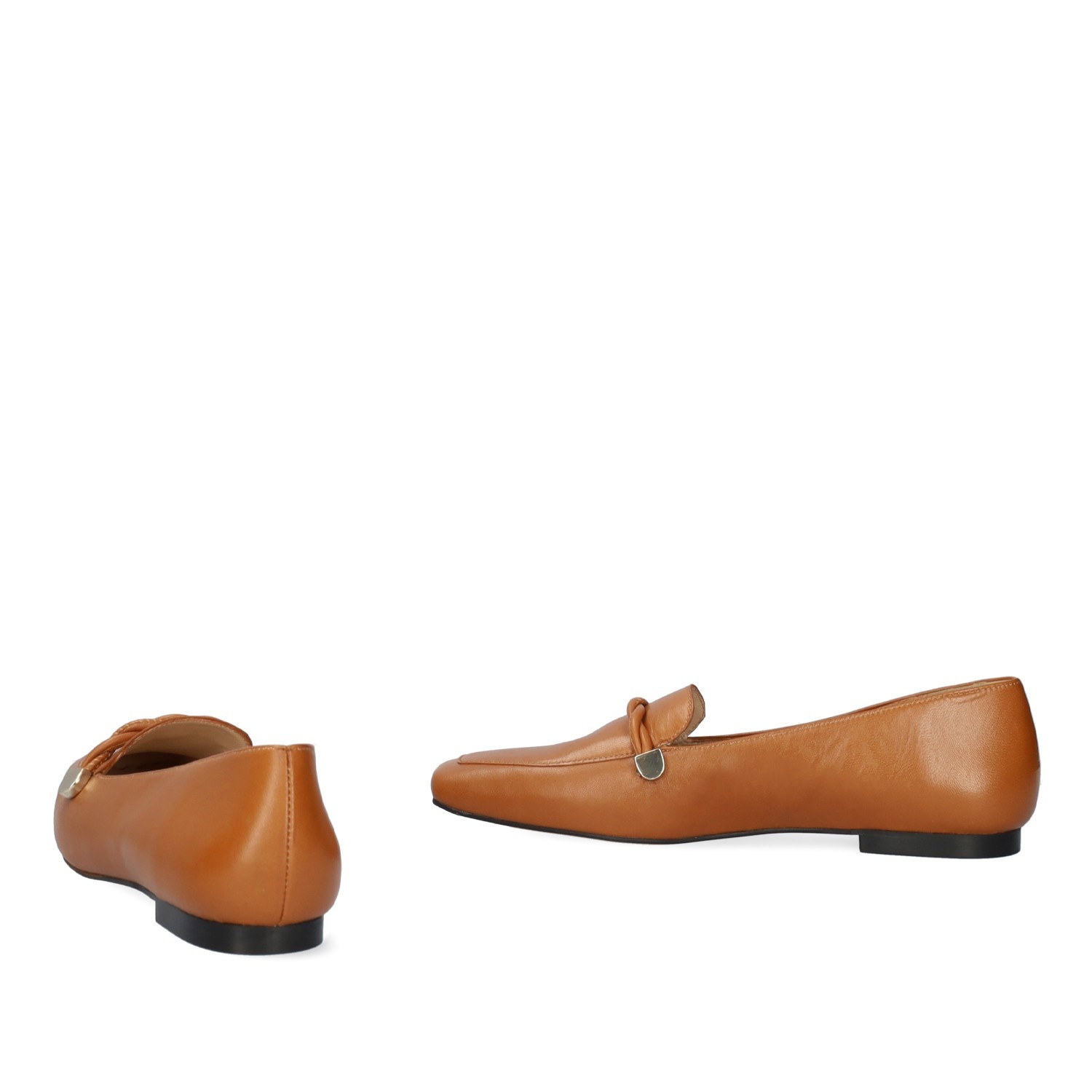 Andres Machado Mocasín Piel De Color Cuero