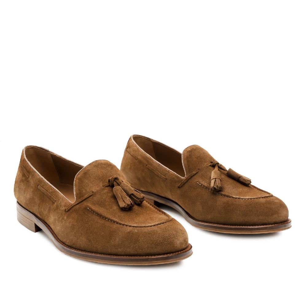 Andres machado Mocasín Serraje Camel
