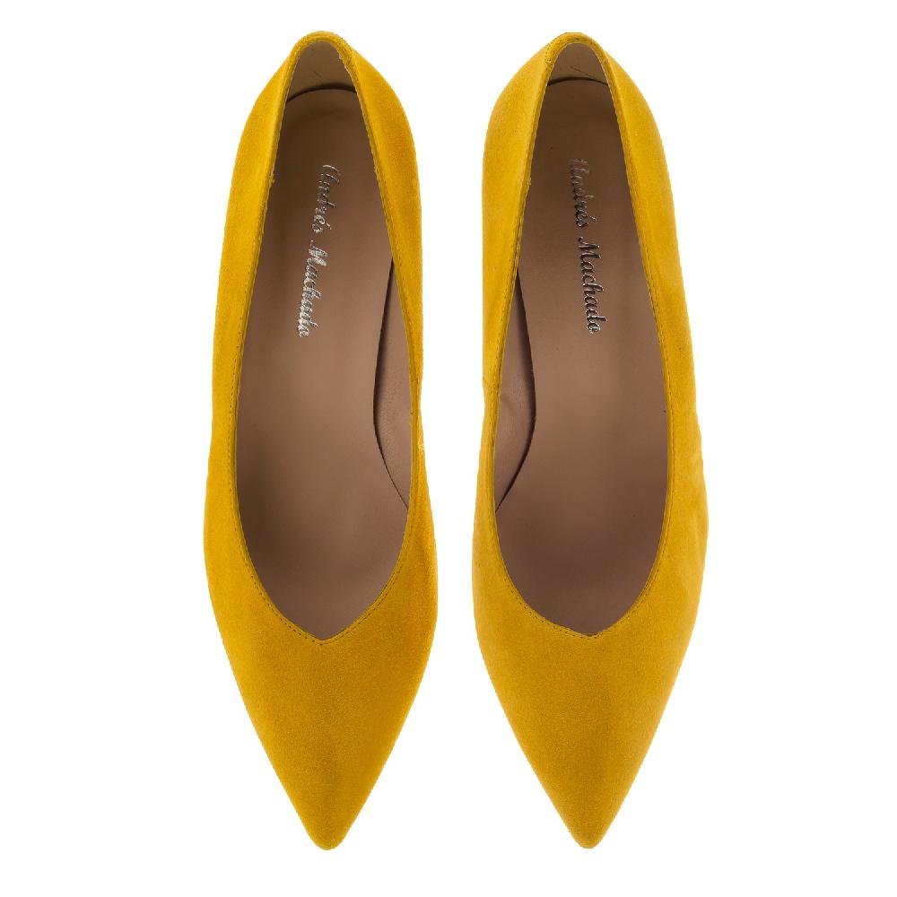 Andres Machado Salón Ante Mostaza Punta Fina