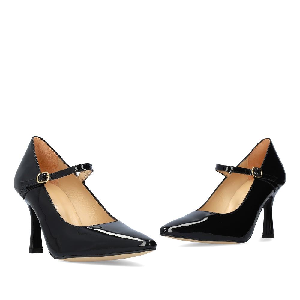 Andres Machado Salón En Charol De Color Negro