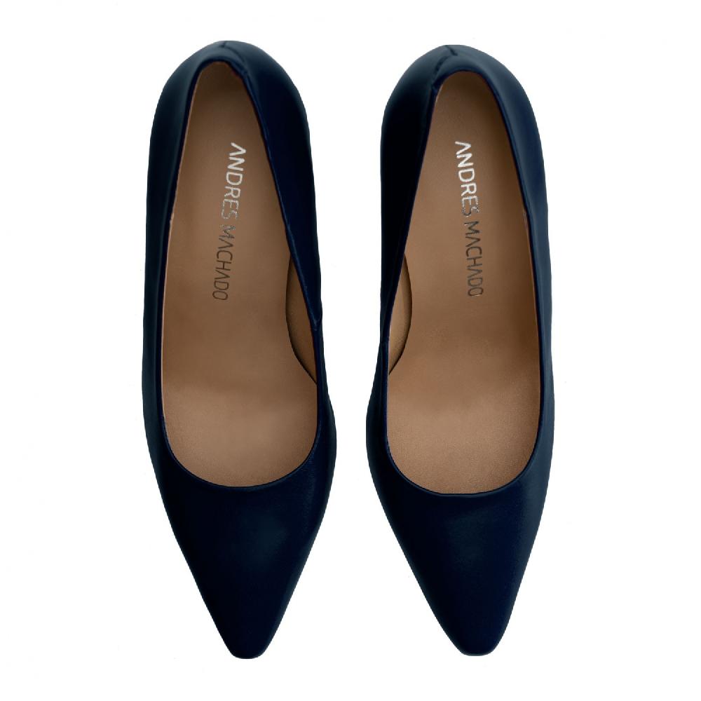 Andres Machado Salón En Piel De Color Marino